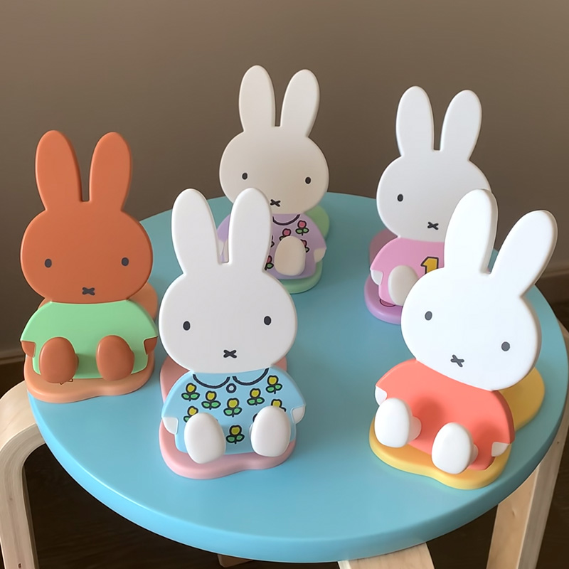 Tablet Holder Accessories - Cartoon Miffy Telescopic Folding Phone Stand,Adjustable