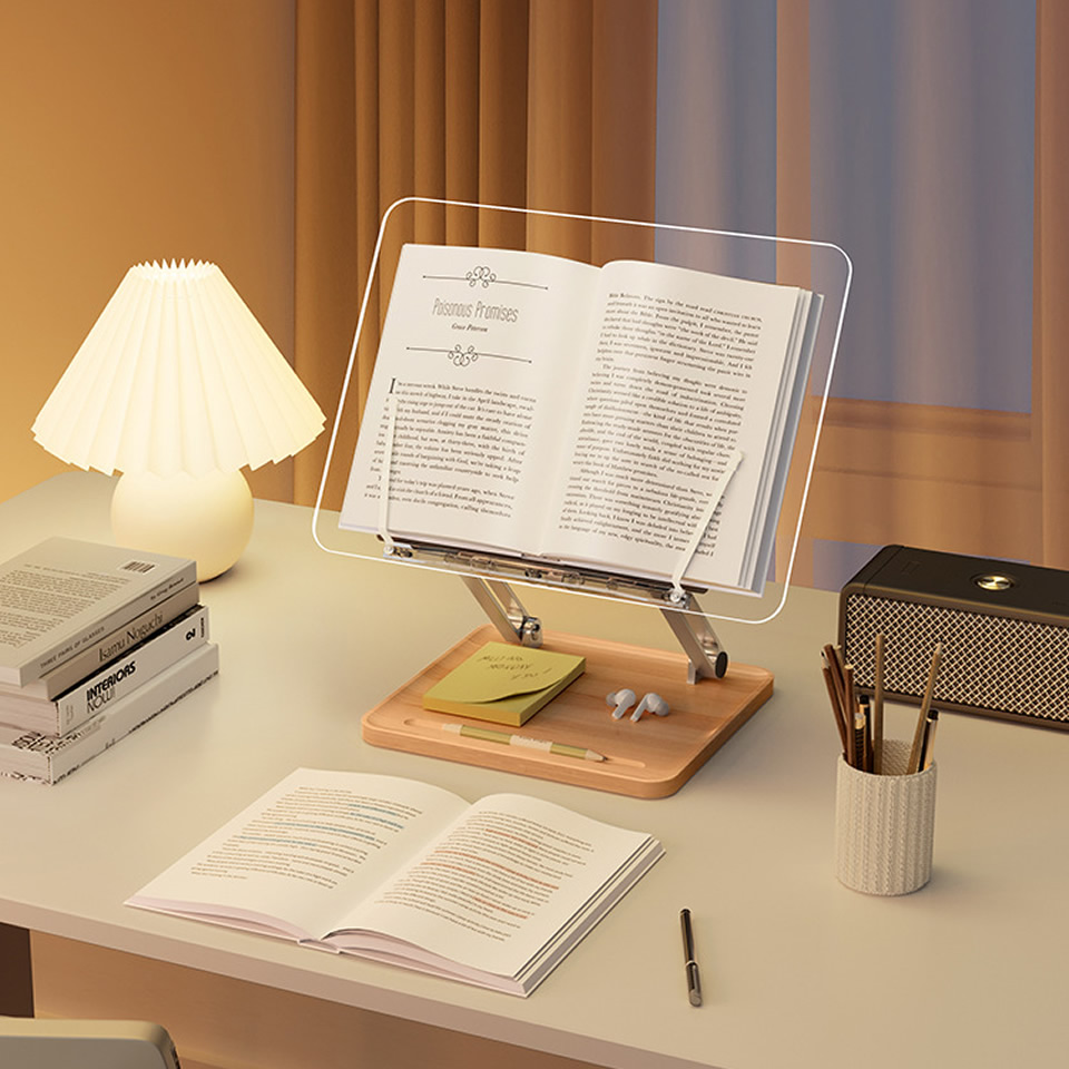 Wooden Reading Stand with Ligh - Tablet Holder Accessories review and price